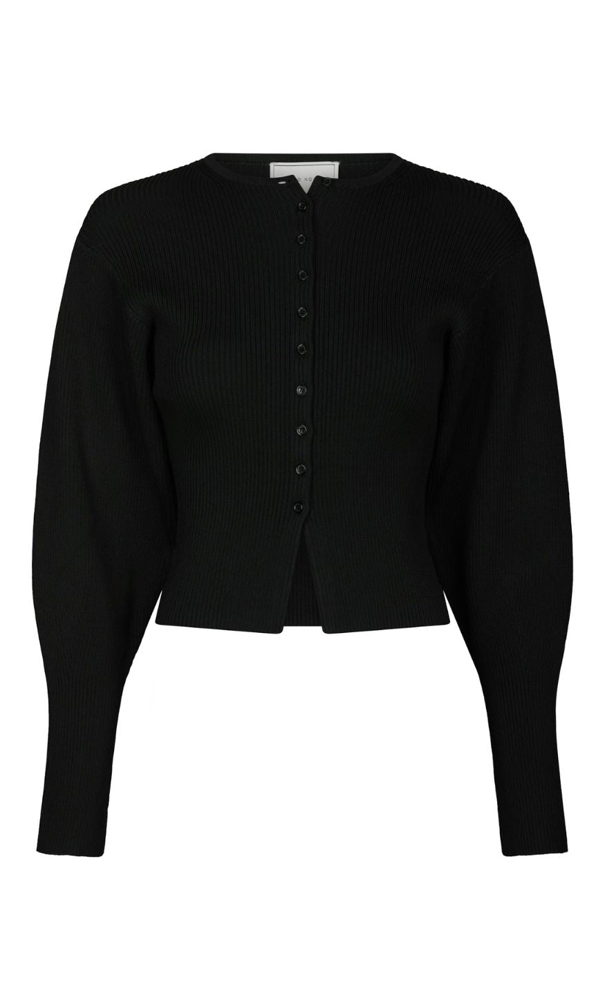 Neo Noir Cardigan - Briano Stitch Knit - Black