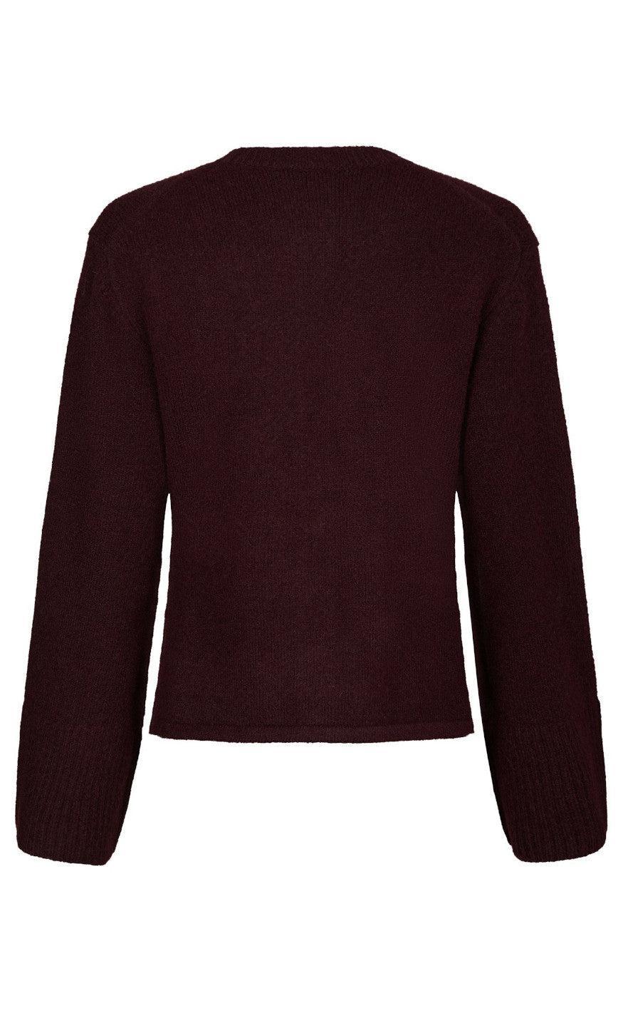 Neo Noir Cardigan - Mixie - Wine