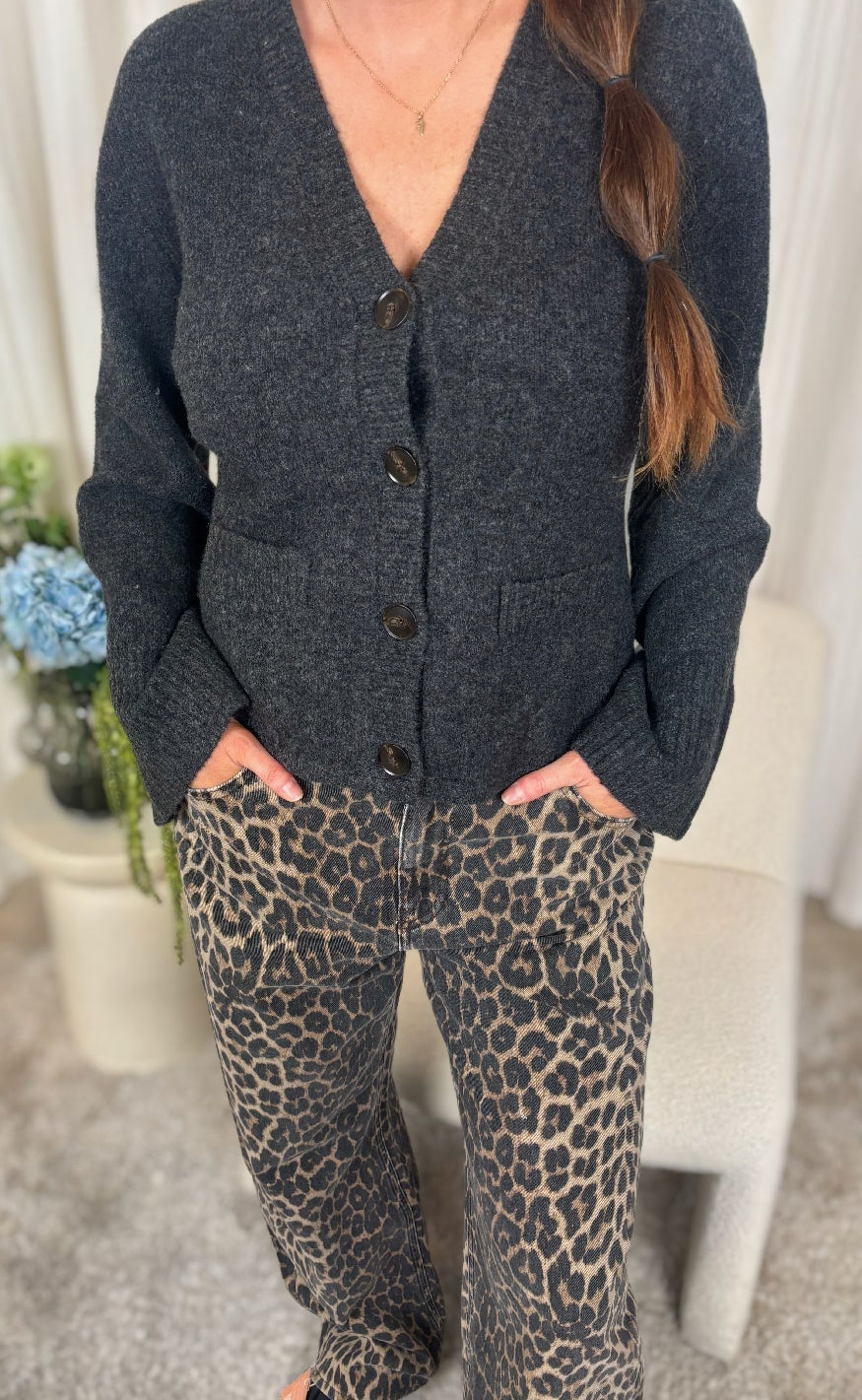 Neo Noir Cardigan - Pixie - Antracit