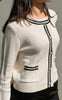 Neo Noir Cardigan - Tilda - Ivory