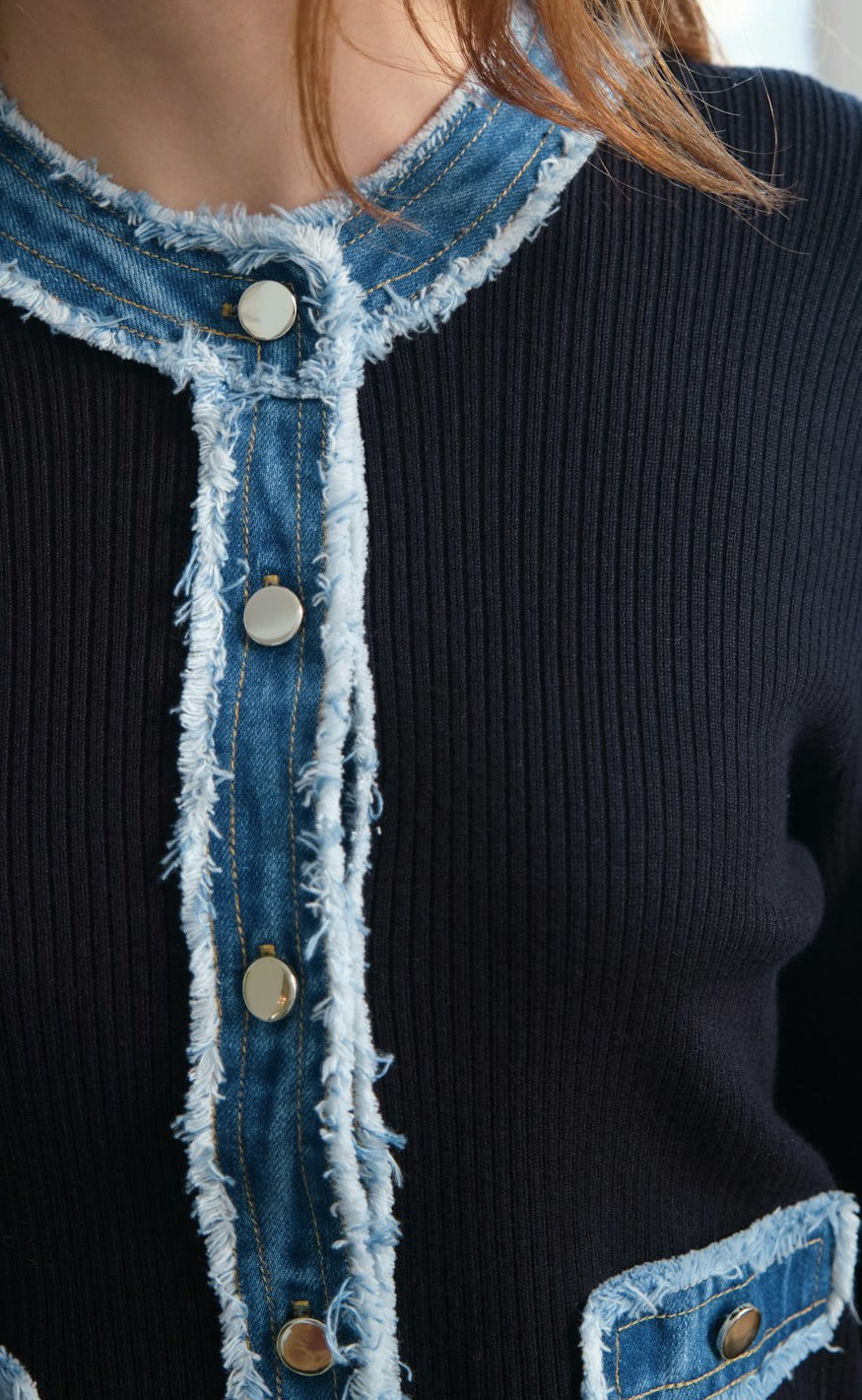 Neo Noir Cardigan - Zelma Denim - Navy