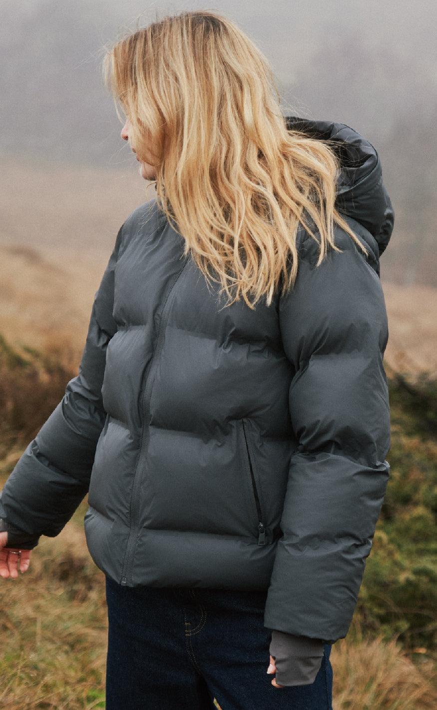 Neo Noir Jakke - Fox Puffer - Smoke Green