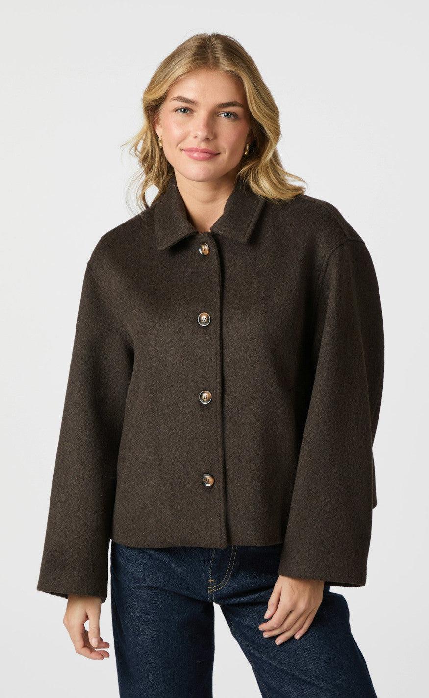 Neo Noir Jakke - Hamra - Dark Brown