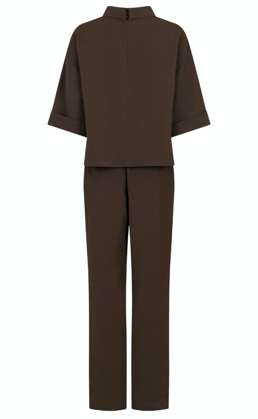 Neo Noir Jumpsuit - Arlo - Brown