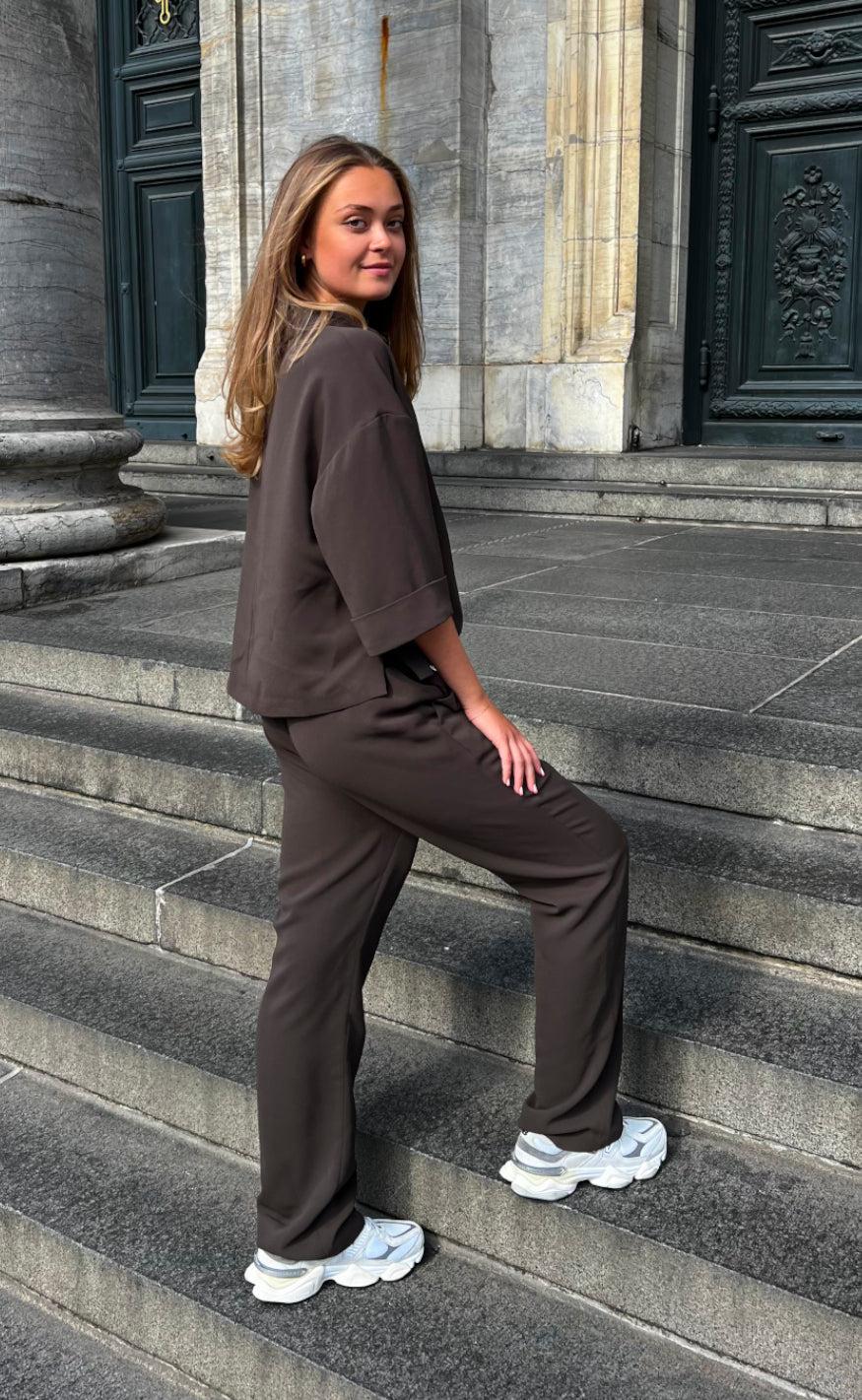 Neo Noir Jumpsuit - Arlo - Brown