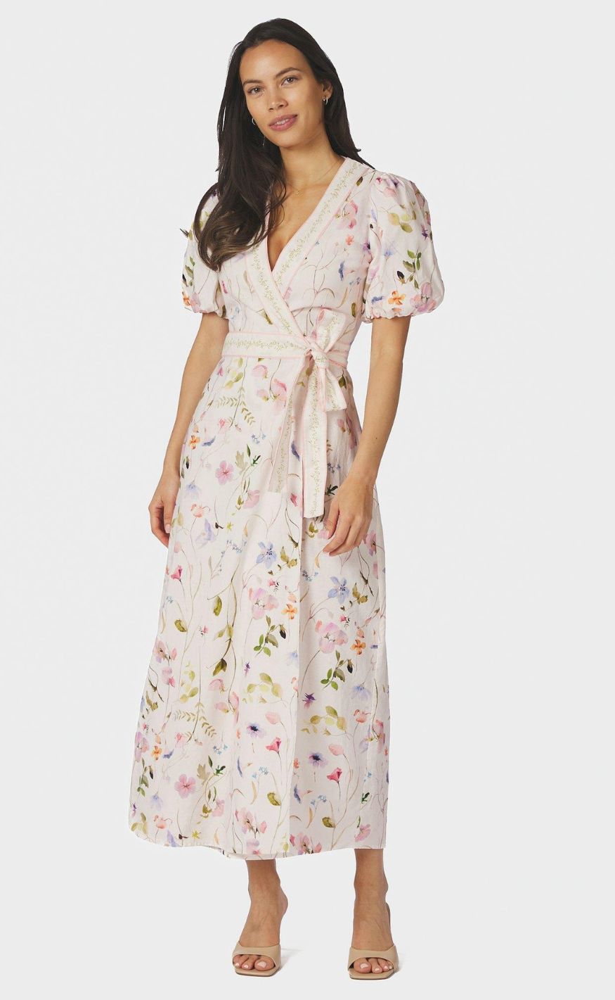 Neo Noir Kjole - Clarine Flower - Off White