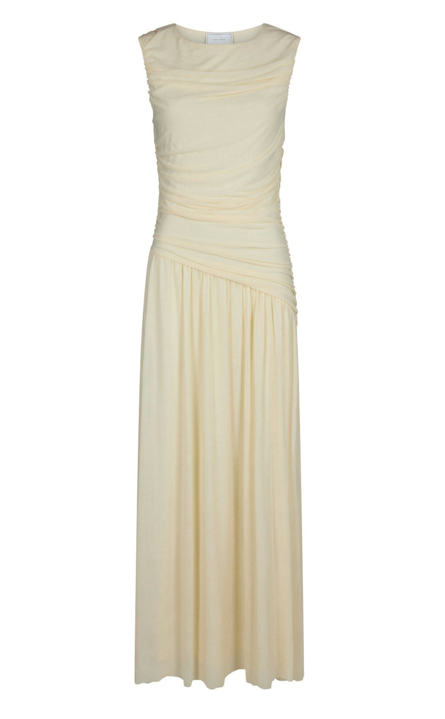 Neo Noir Kjole - Cludine Mesh - Light Yellow