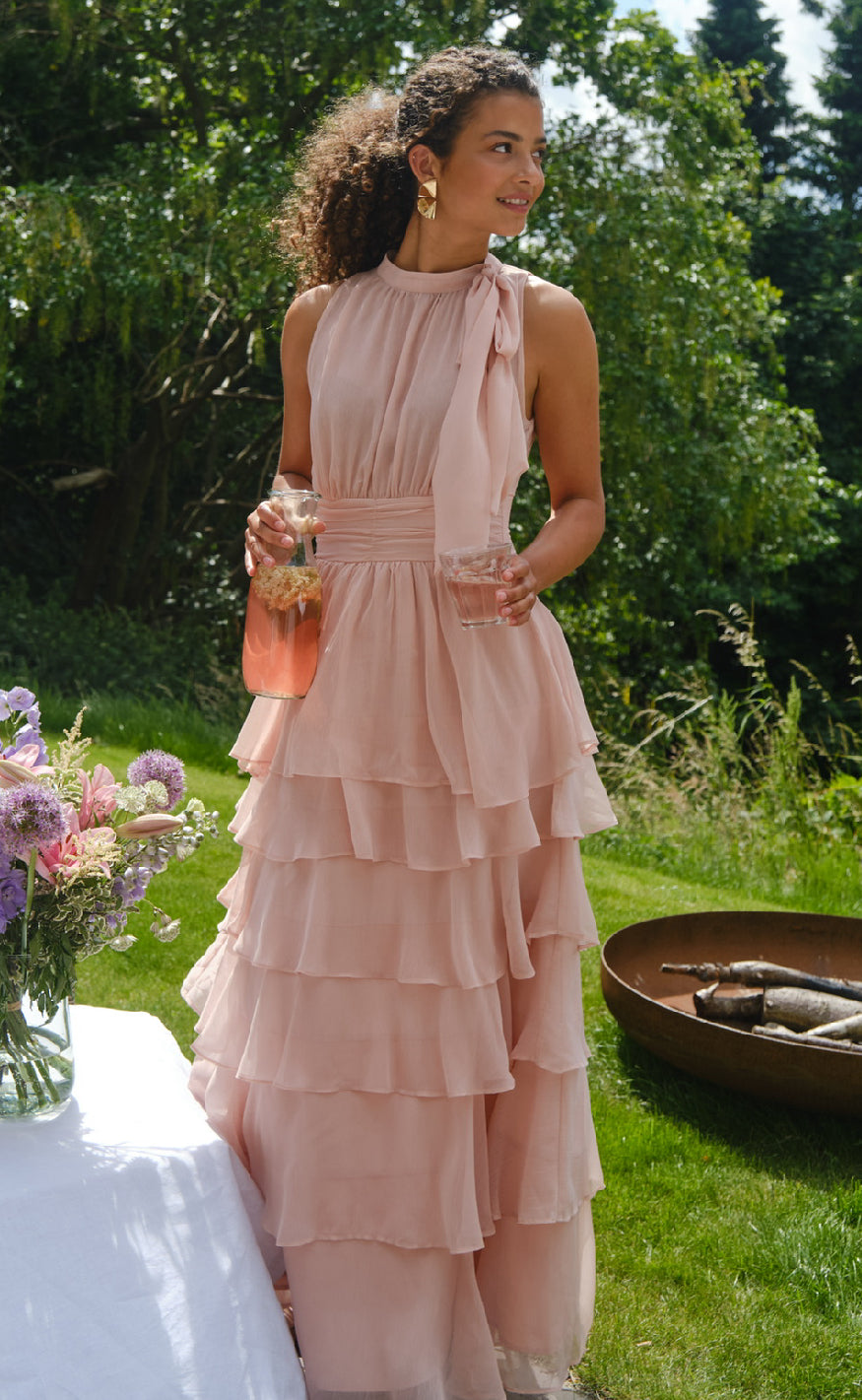 Neo Noir Kjole - Marli Chiffon - Rose