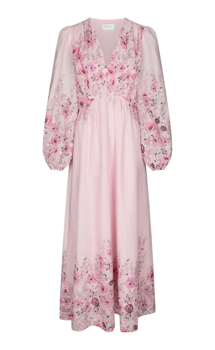 Neo Noir Kjole - Silfi Flower - Dusty Rose