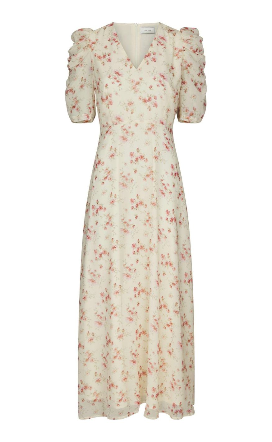 Neo Noir Kjole - Vira Floral - Creme