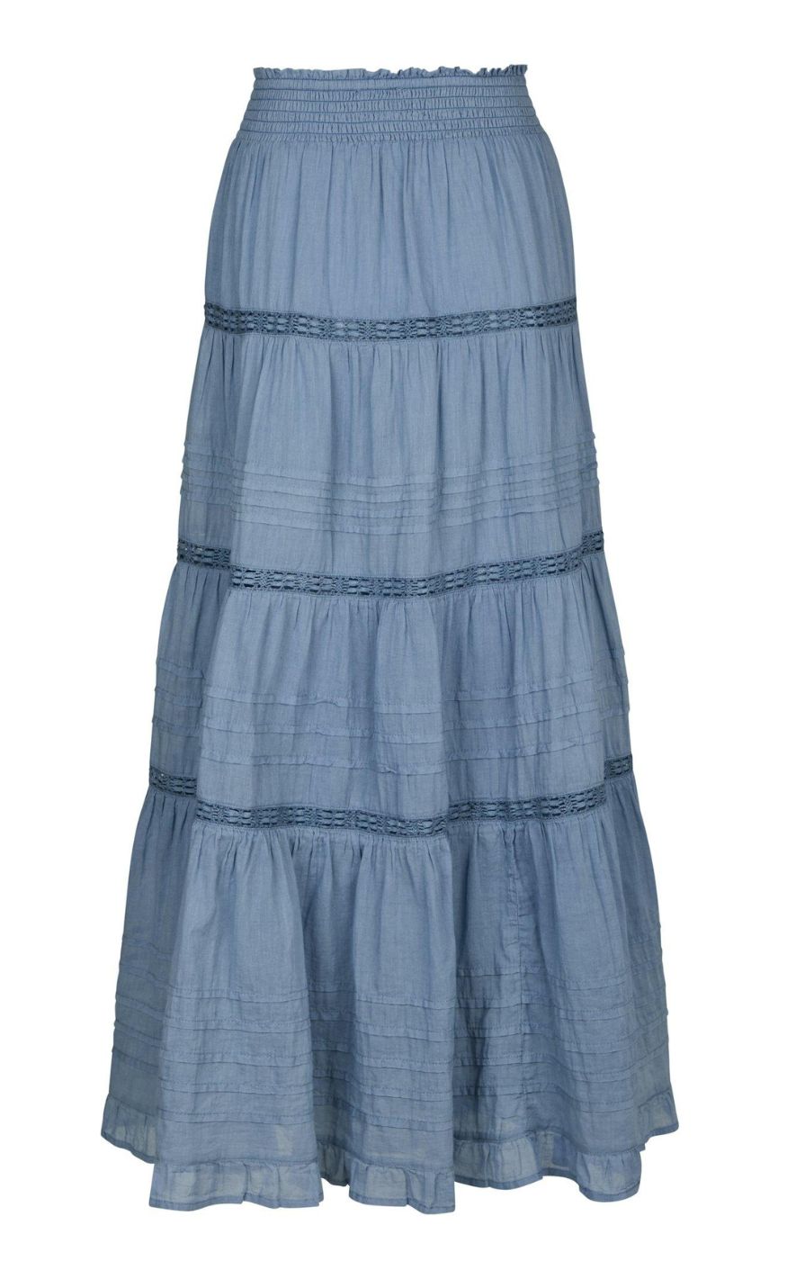 Neo Noir Nederdel - Felicia S Voile - Smoke Blue