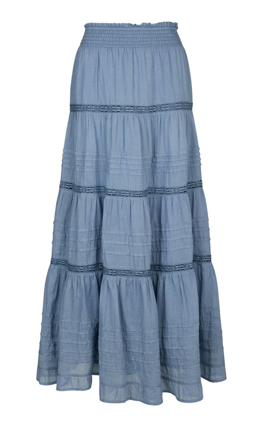 Neo Noir Nederdel - Felicia S Voile - Smoke Blue