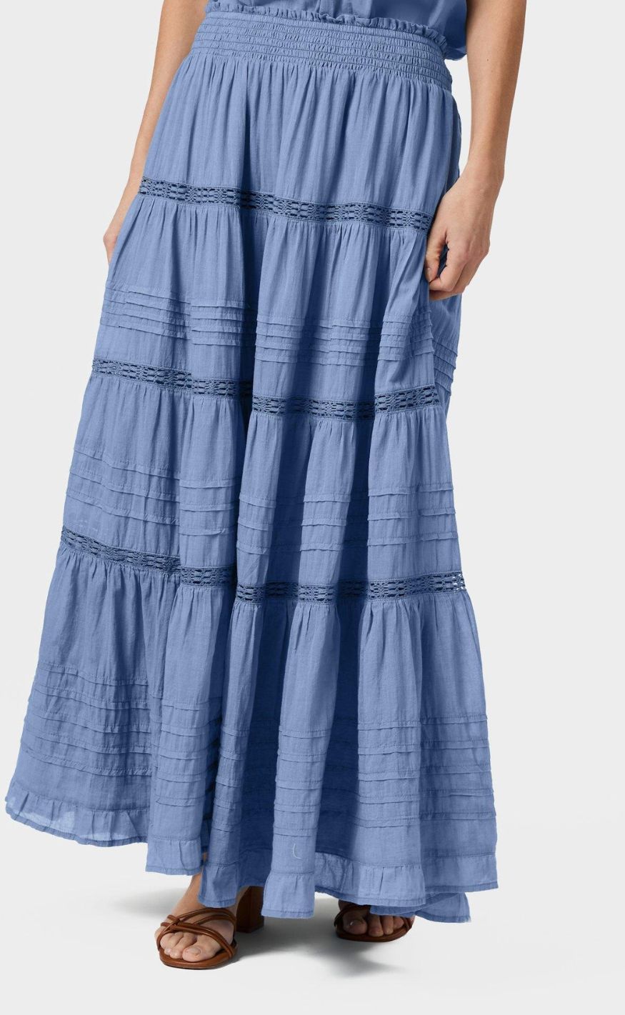 Neo Noir Nederdel - Felicia S Voile - Smoke Blue