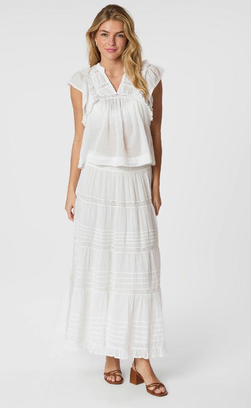 Neo Noir Nederdel - Felicia S Voile - White