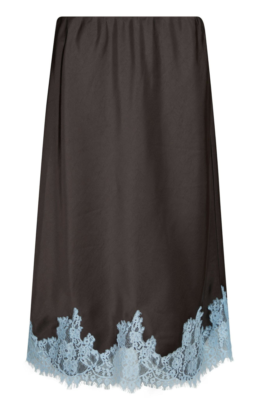 Neo Noir Nederdel - Naira Lace - Dark Brown