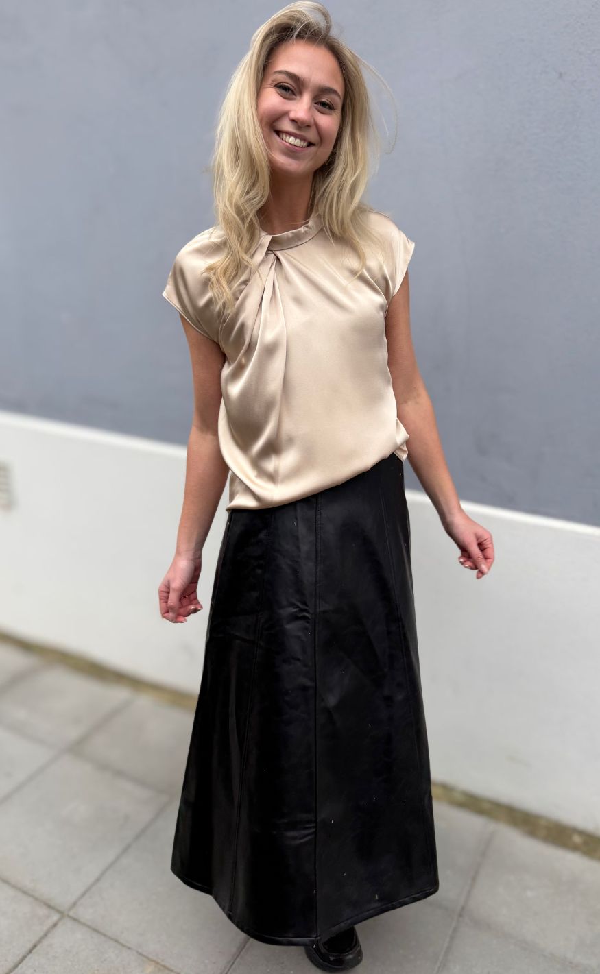 Neo Noir Nederdel - Raya Faux - Black