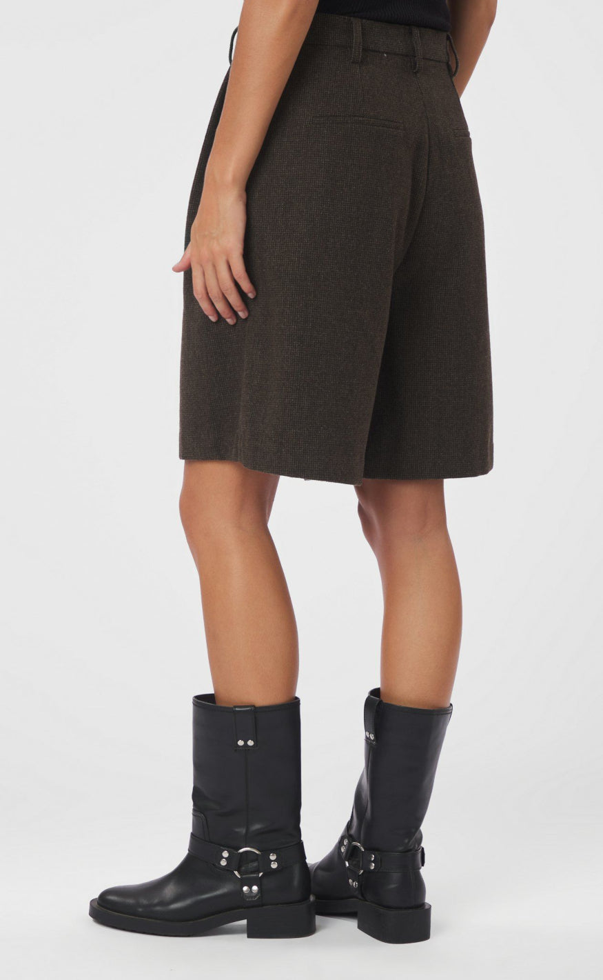Neo Noir Shorts - Nika Mini - Brown Melange