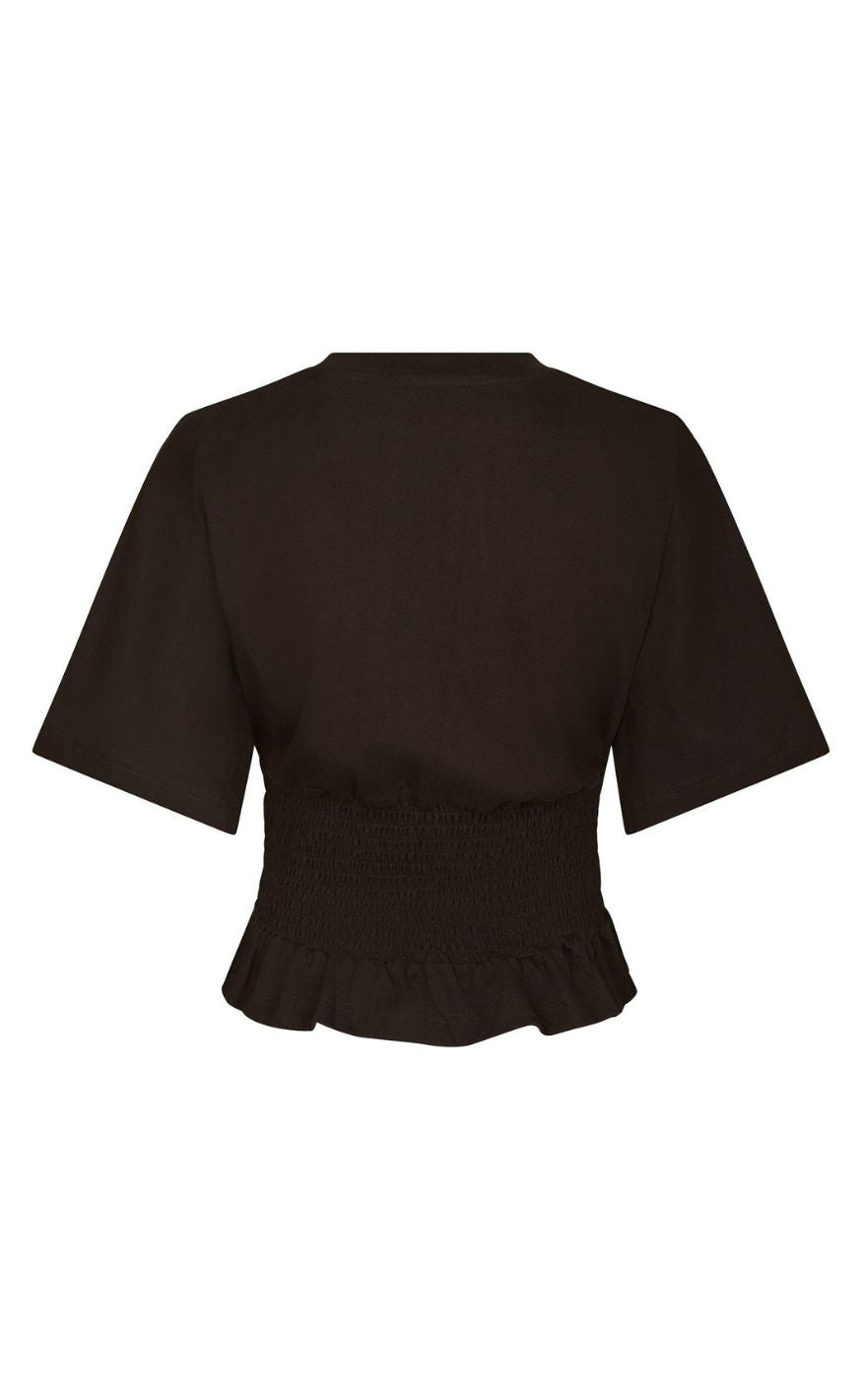 Neo Noir T-shirt - Dray Boxy Smock - Dark Brown
