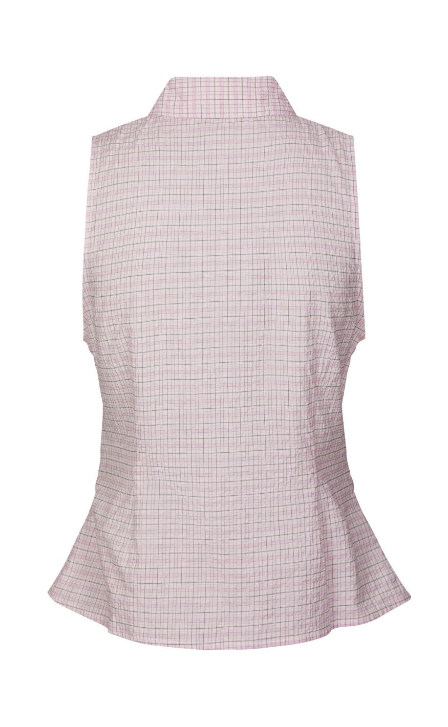 Neo Noir Top - Celest Check - Light Pink