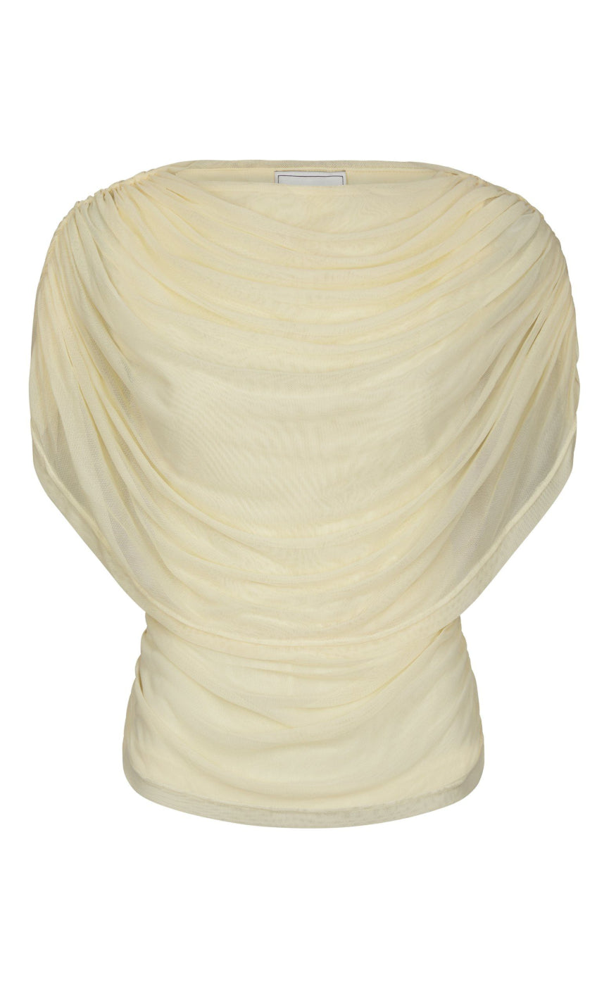 Neo Noir Top - Cottuna Drapy - Light Yellow