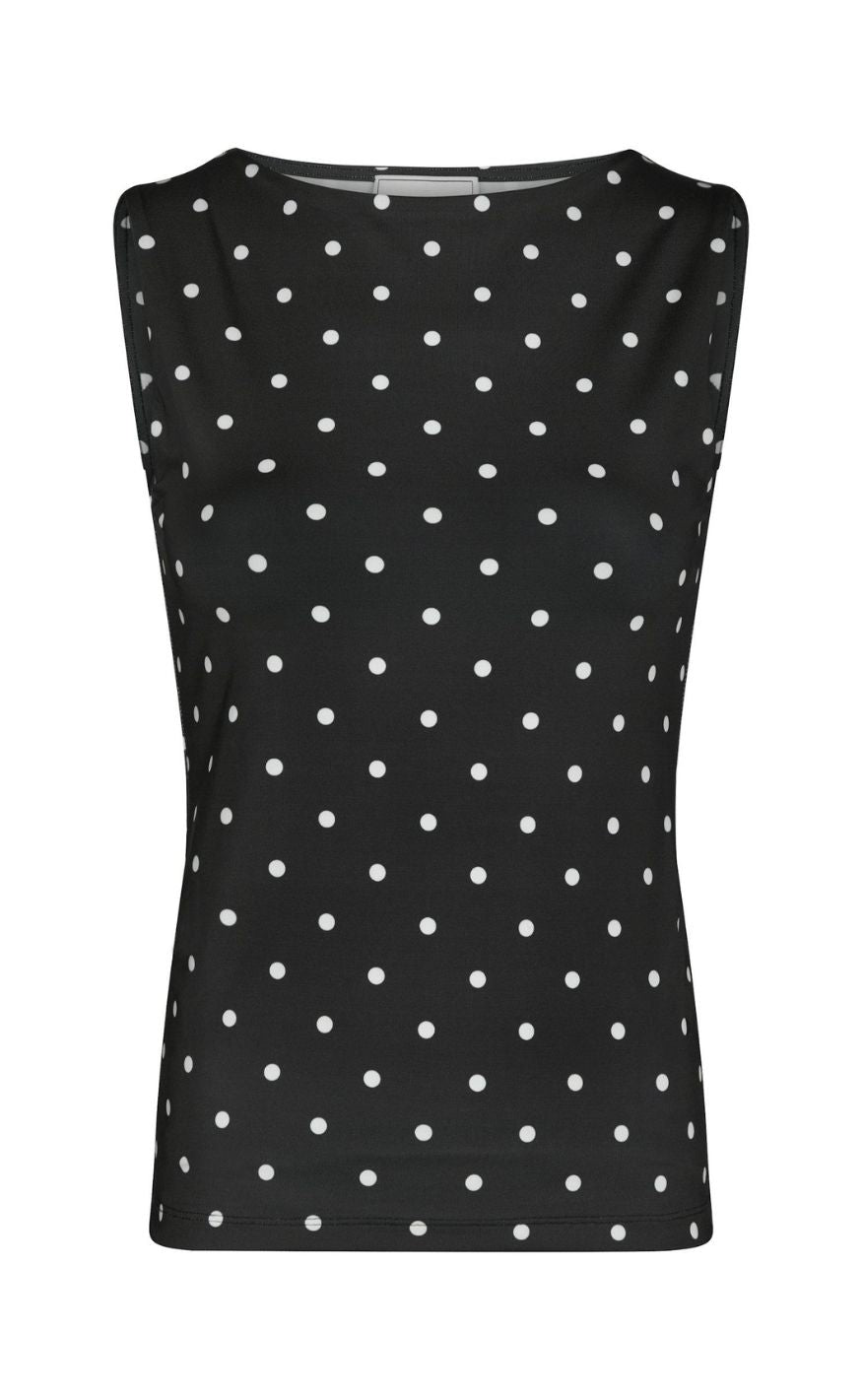 Neo Noir Top - Ditty Jersey Dot - Black