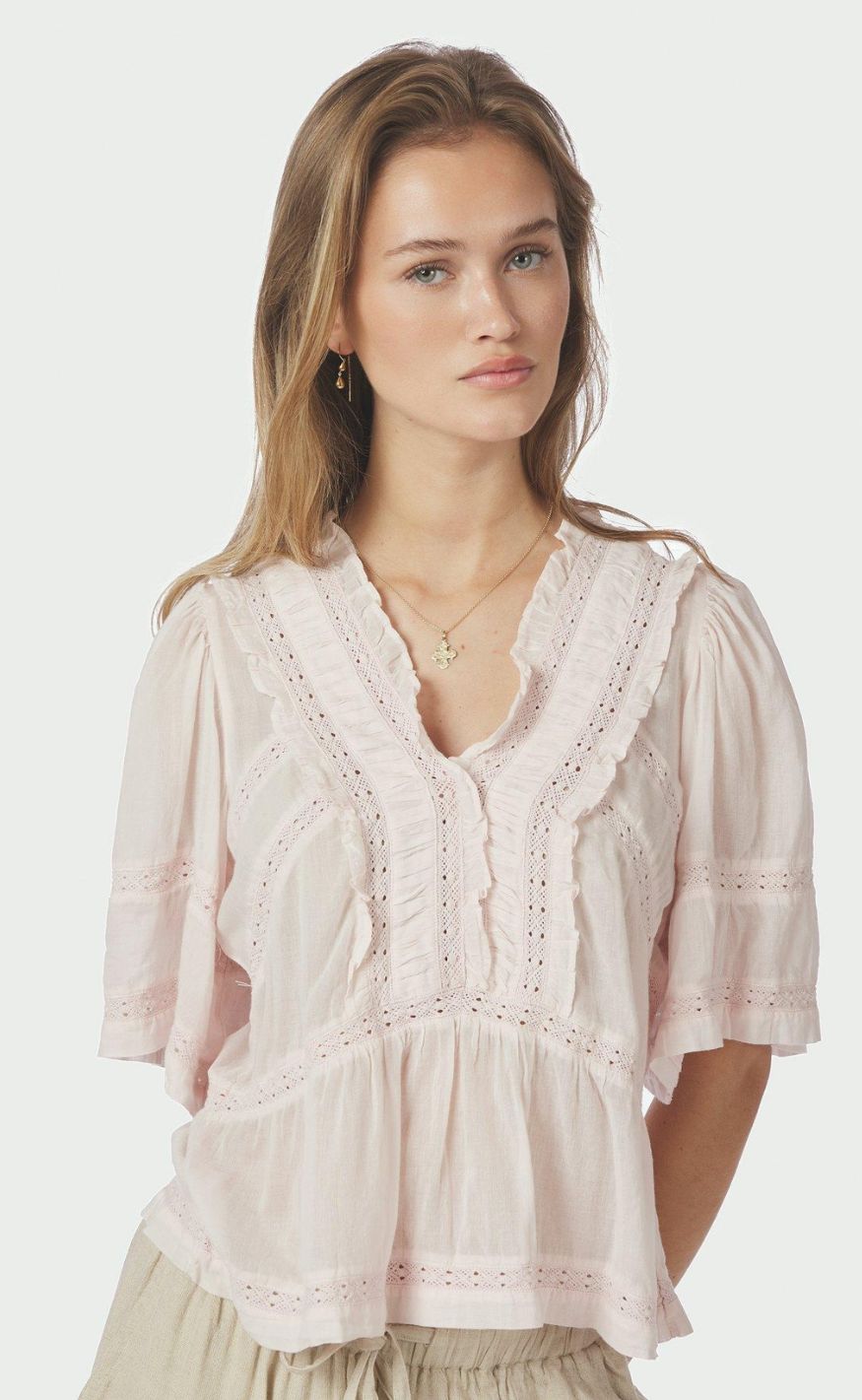 Neo Noir Top - Evienne S Voile - Light Pink
