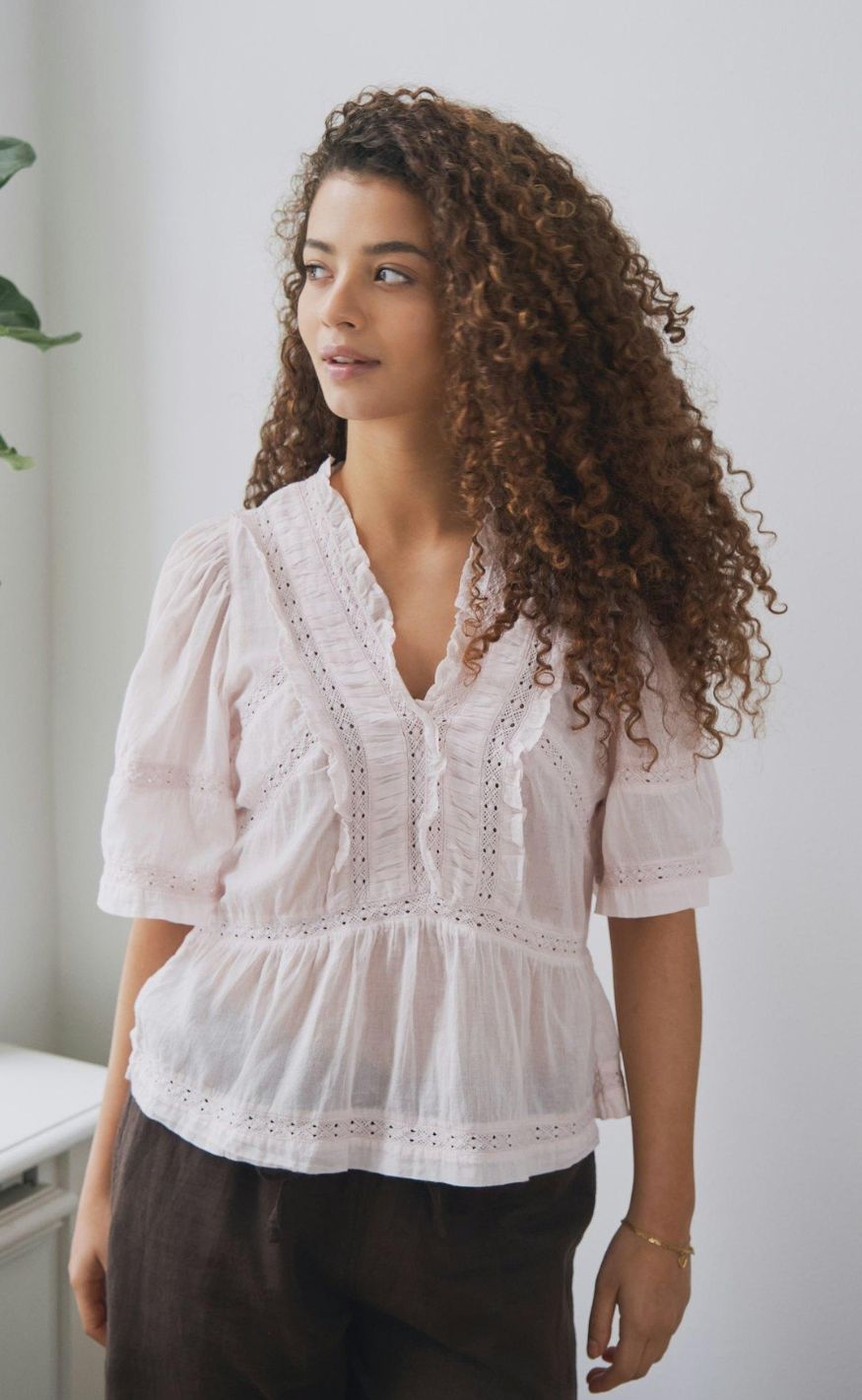 Neo Noir Top - Evienne S Voile - Light Pink
