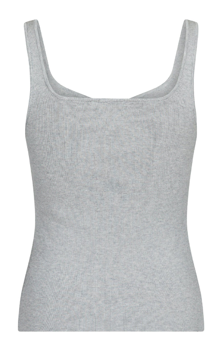 Neo Noir Top - Hanora - Light Grey Melange