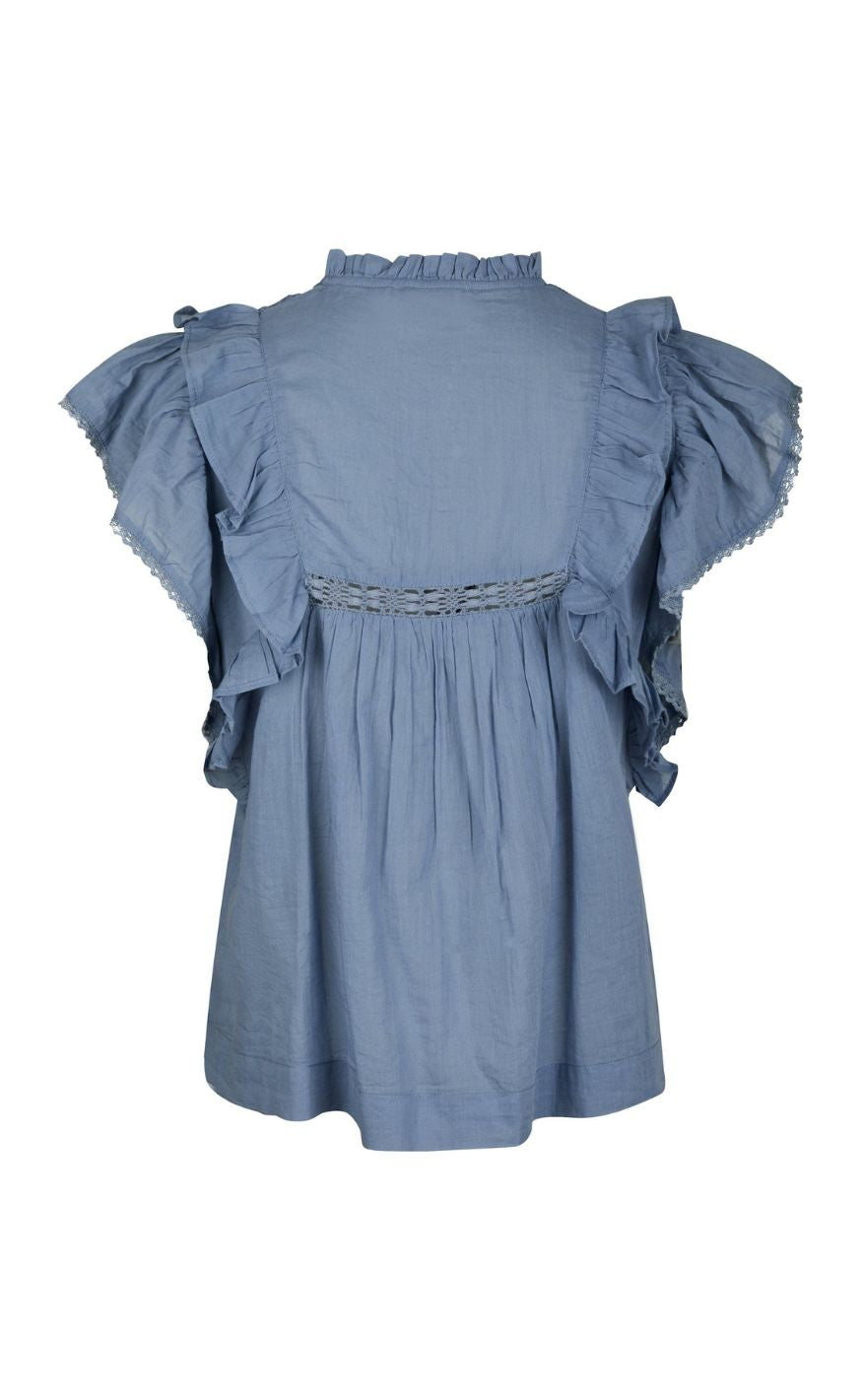Neo Noir Top - Jayla - Smoke Blue