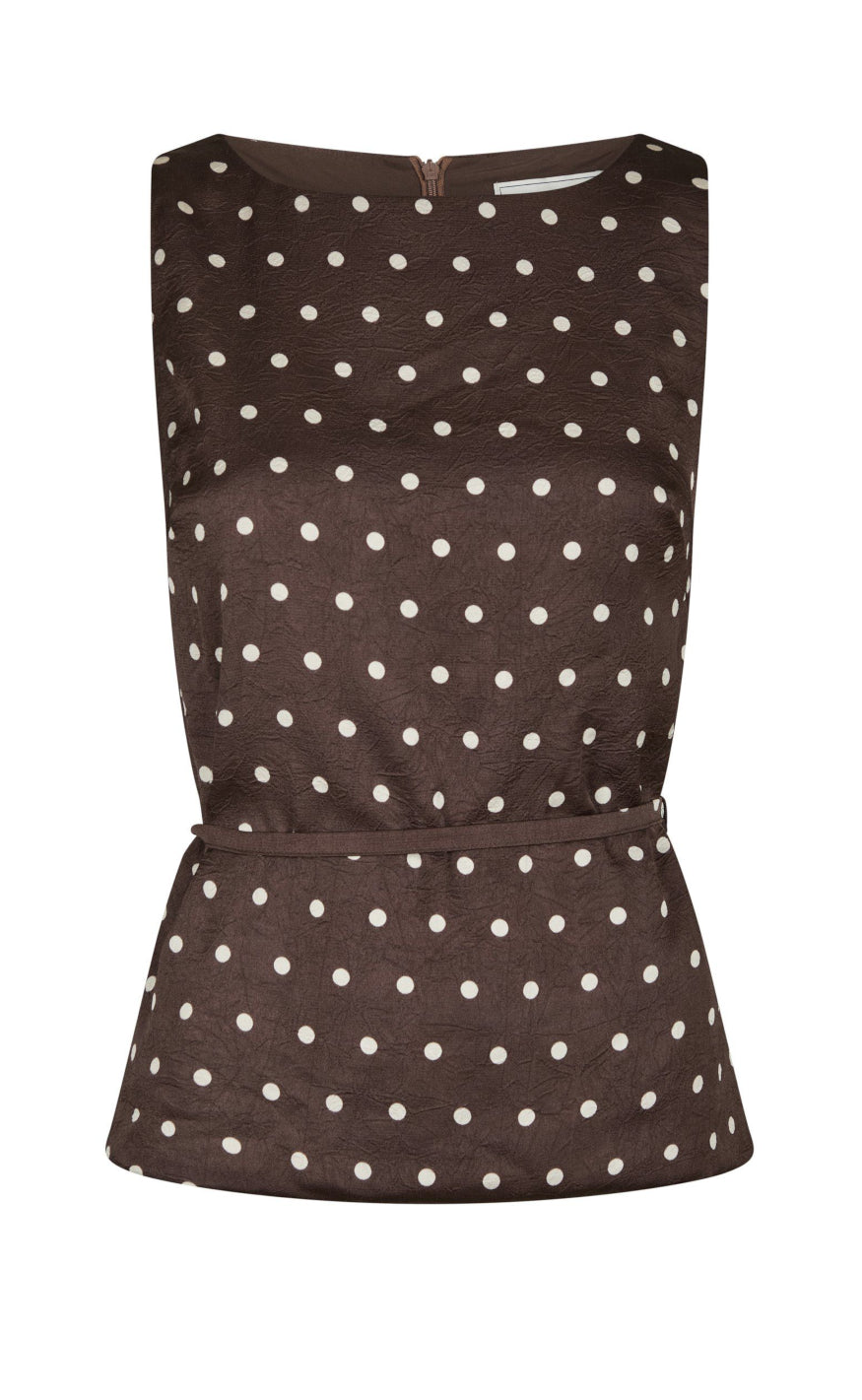 Neo Noir Top - Nassa Big Dot - Dark Brown