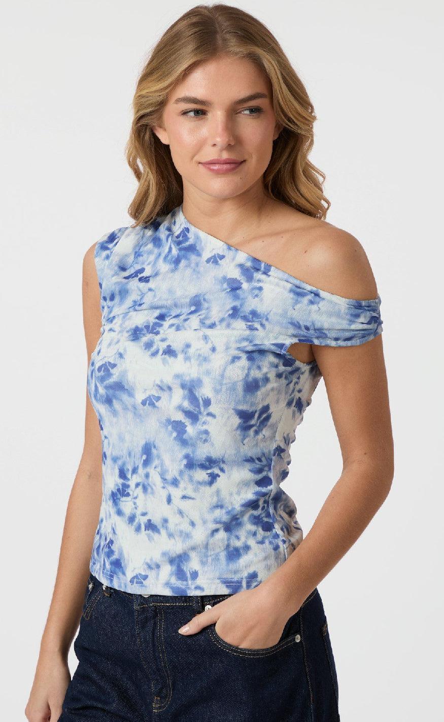 Neo Noir Top - Peri Mesh - Light Blue