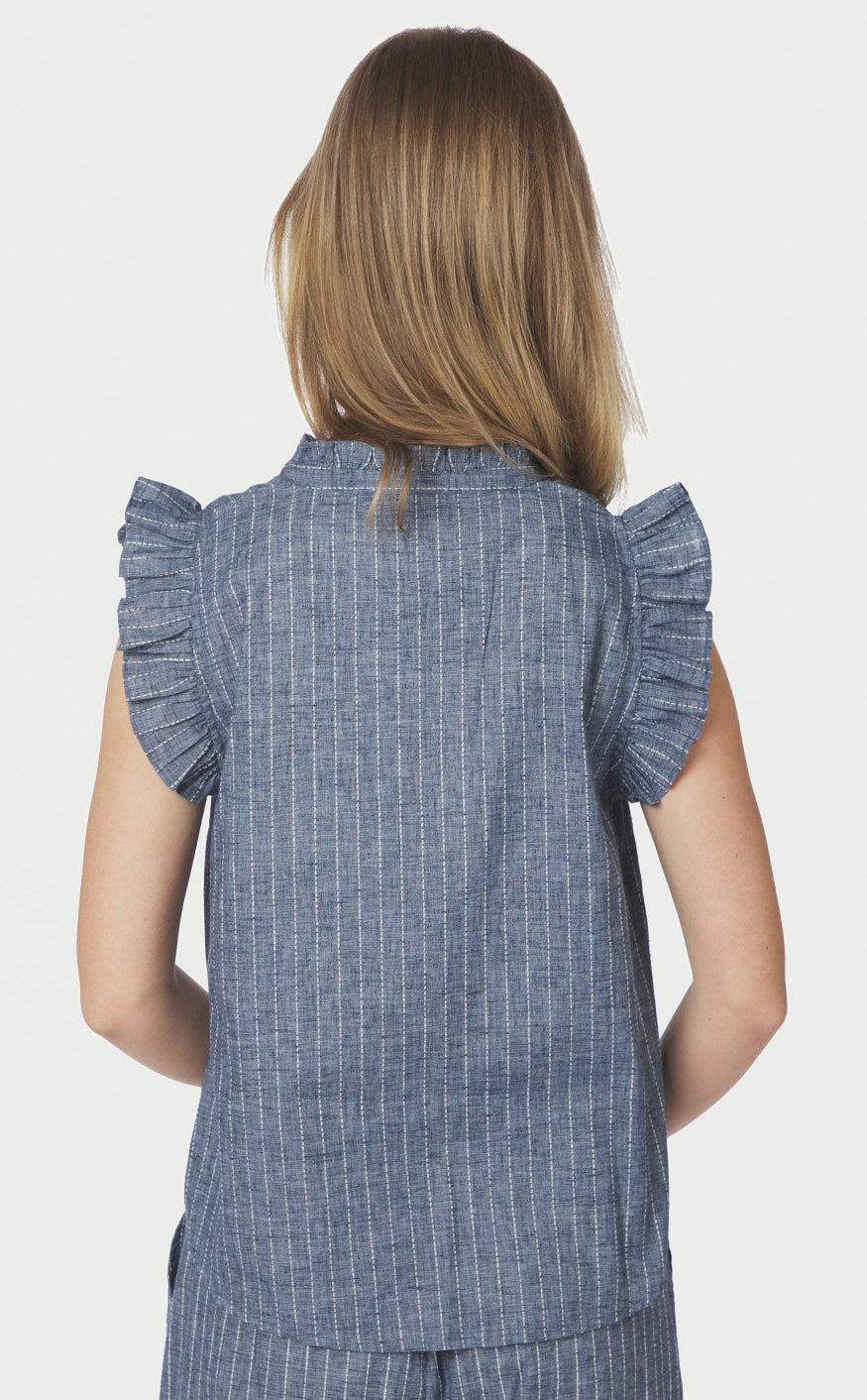 Neo Noir Top - Siona Emb - Blue