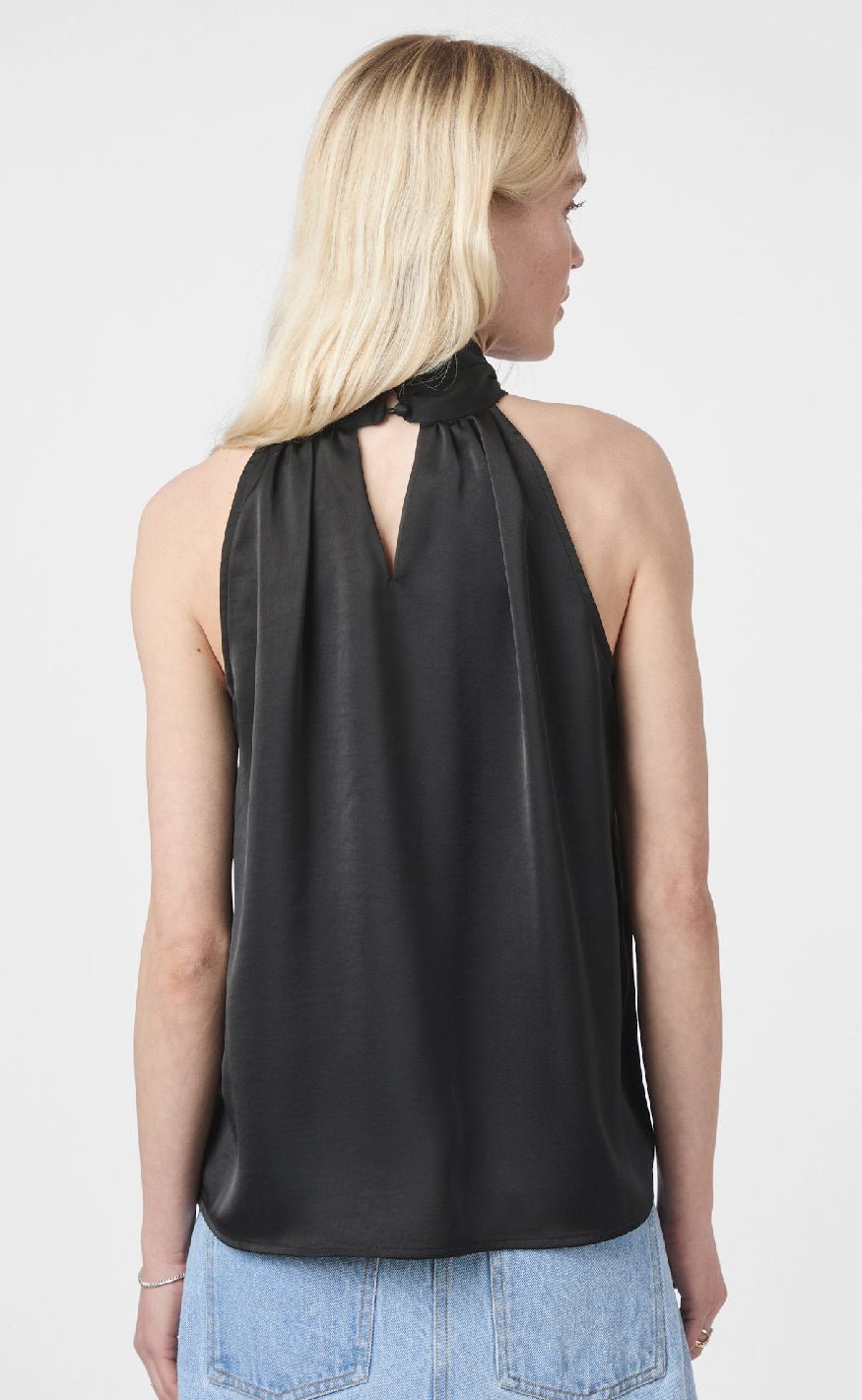 Neo Noir Top - Svala Heavy Sateen - Black