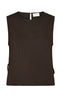 Neo Noir Top - Svetlana Linen - Dark Brown