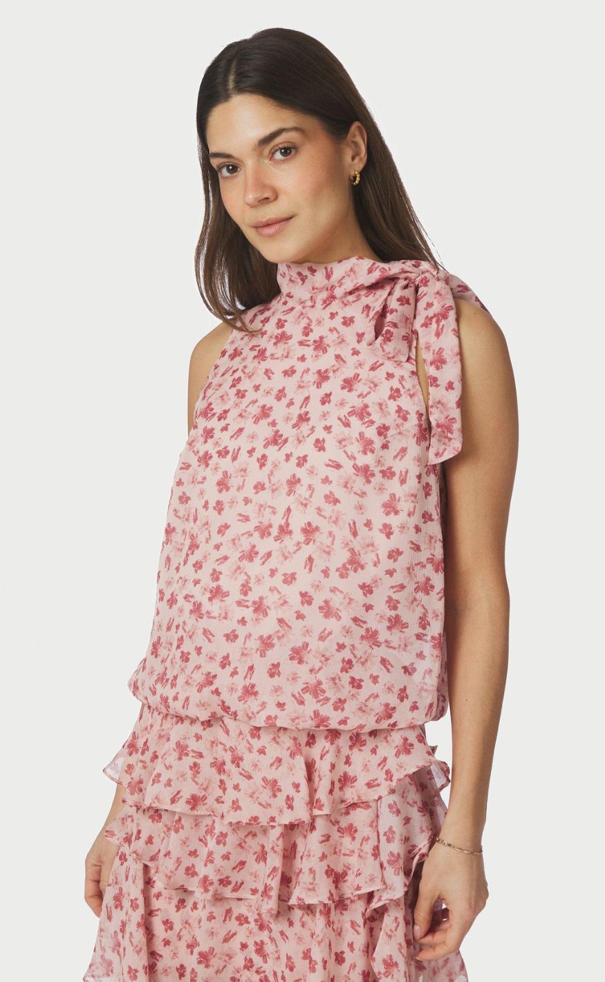 Neo Noir Top - Veda Flower - Dusty Rose