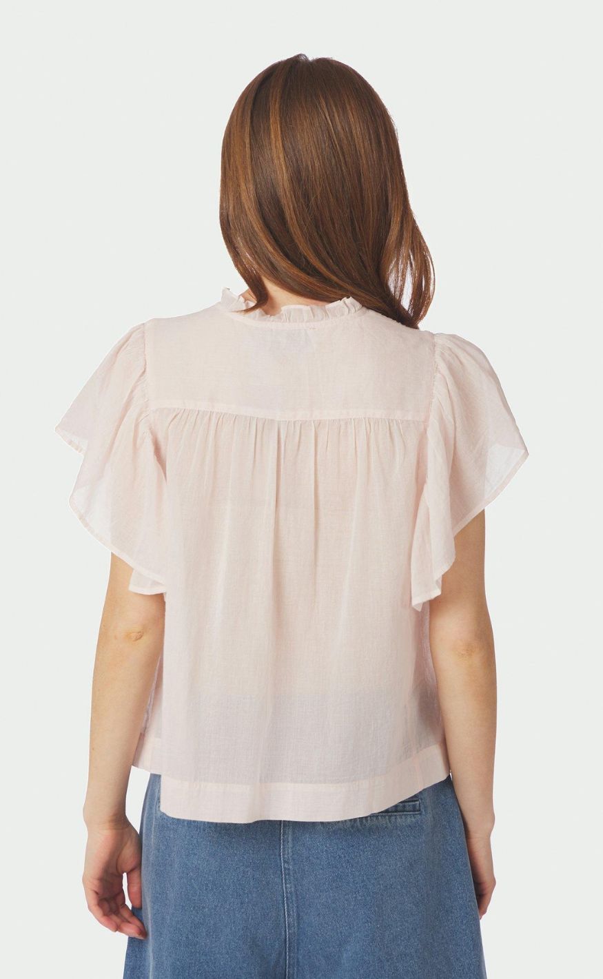 Neo Noir Top - Vinsa S Voile - Light Pink
