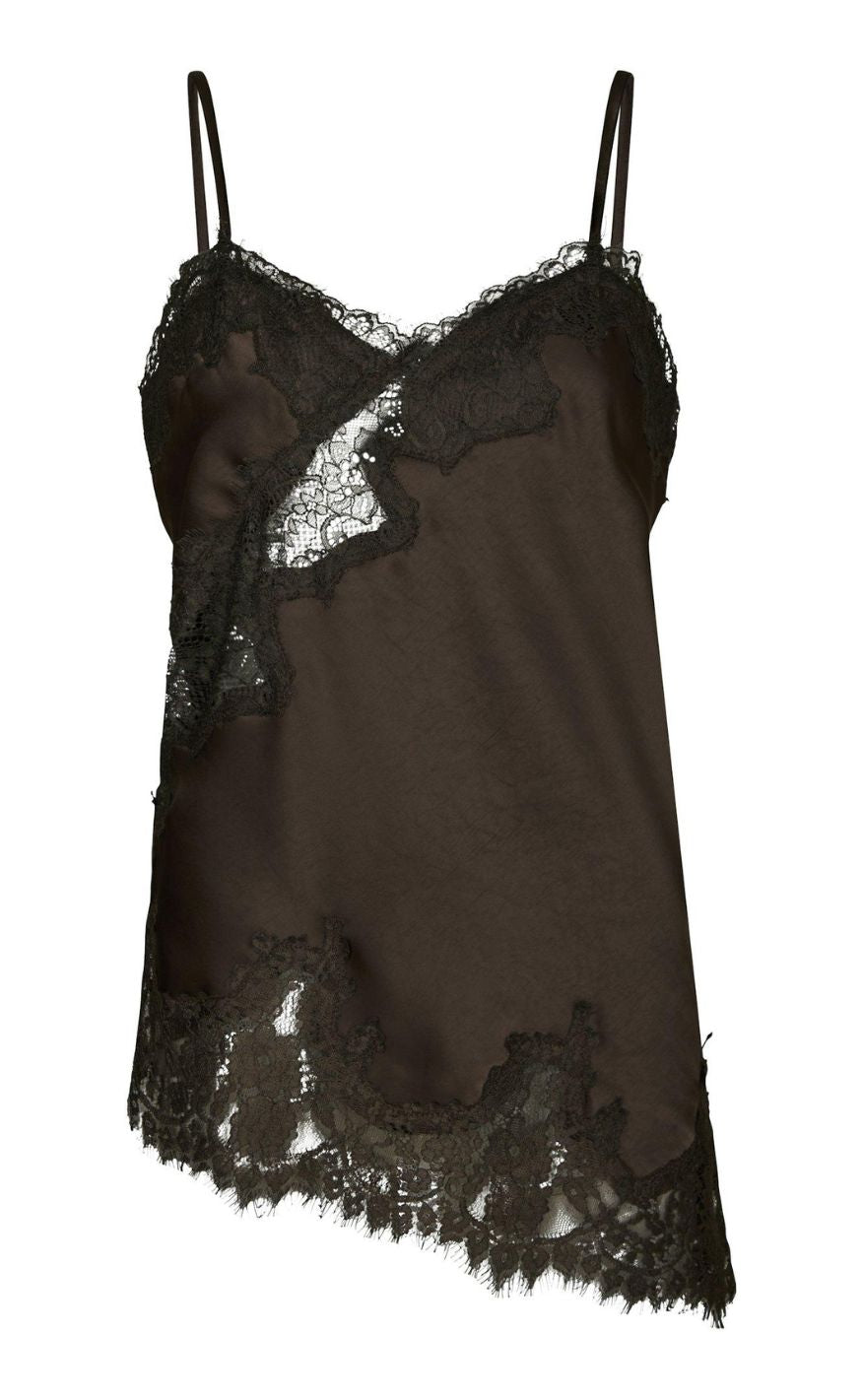 Neo Noir Top - Viole Lace - Dark Brown
