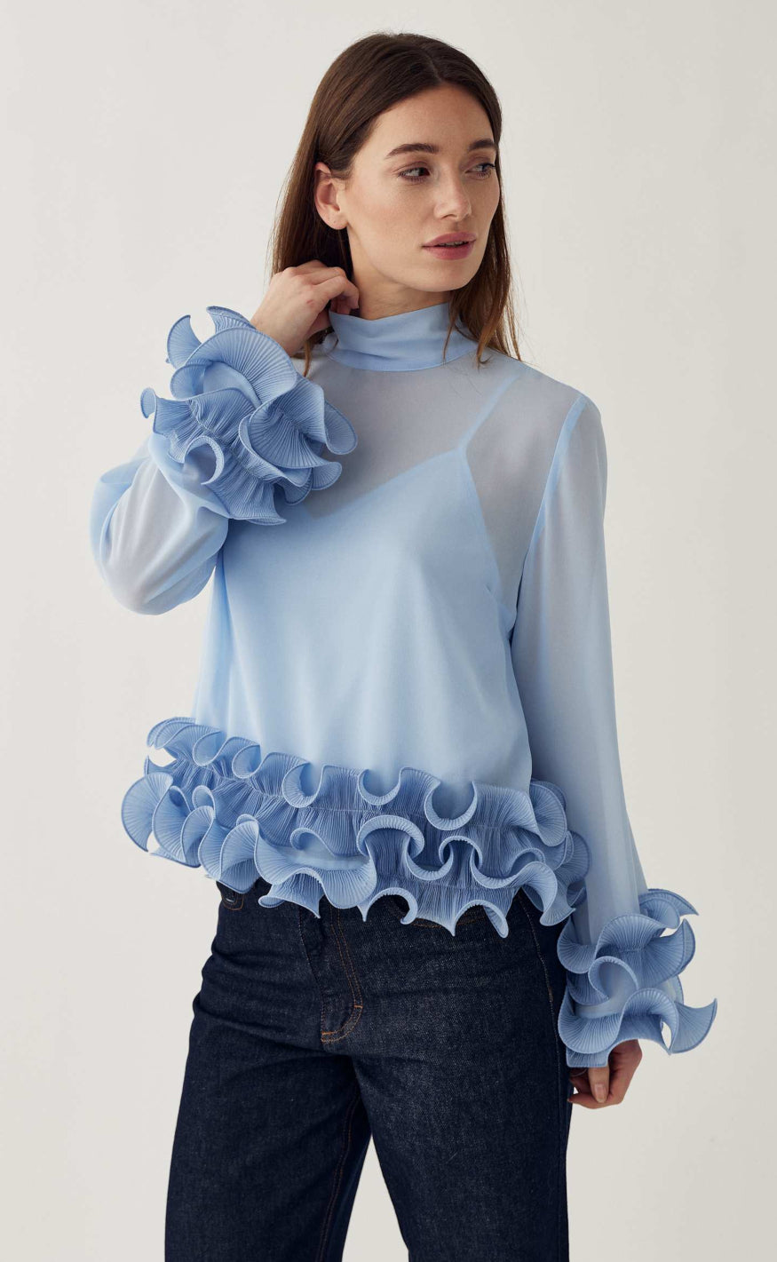 Noella Bluse - Latanietta - Sky Blue