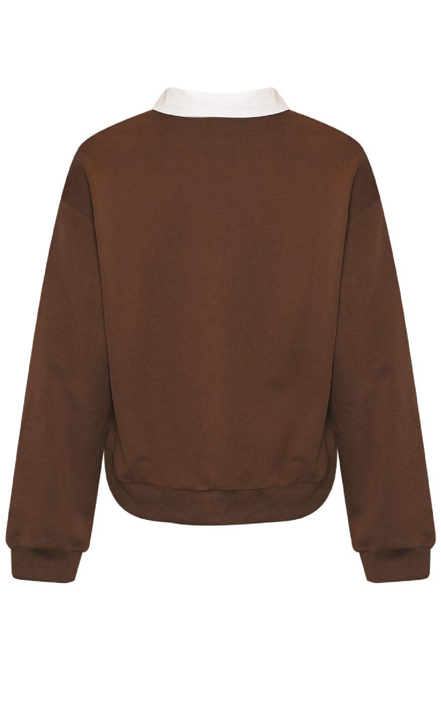Noella Bluse - Lex Polo - Chocolate Brown