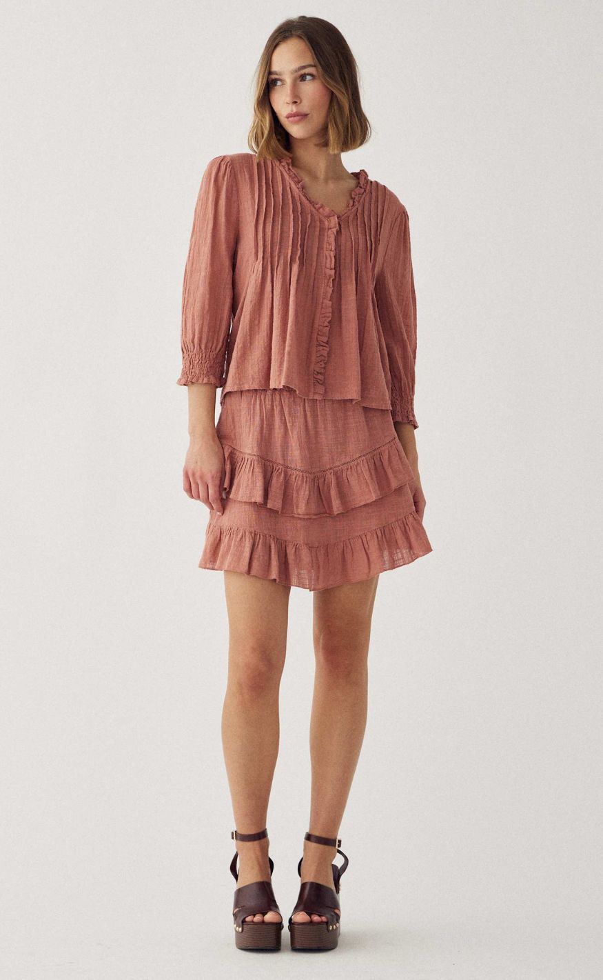 Noella Bluse - Marin - Red Clay