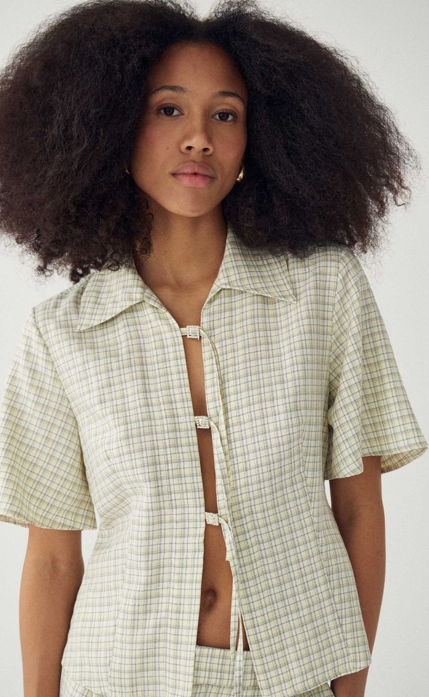 Noella Bluse - Miko - Denny Yellow Check