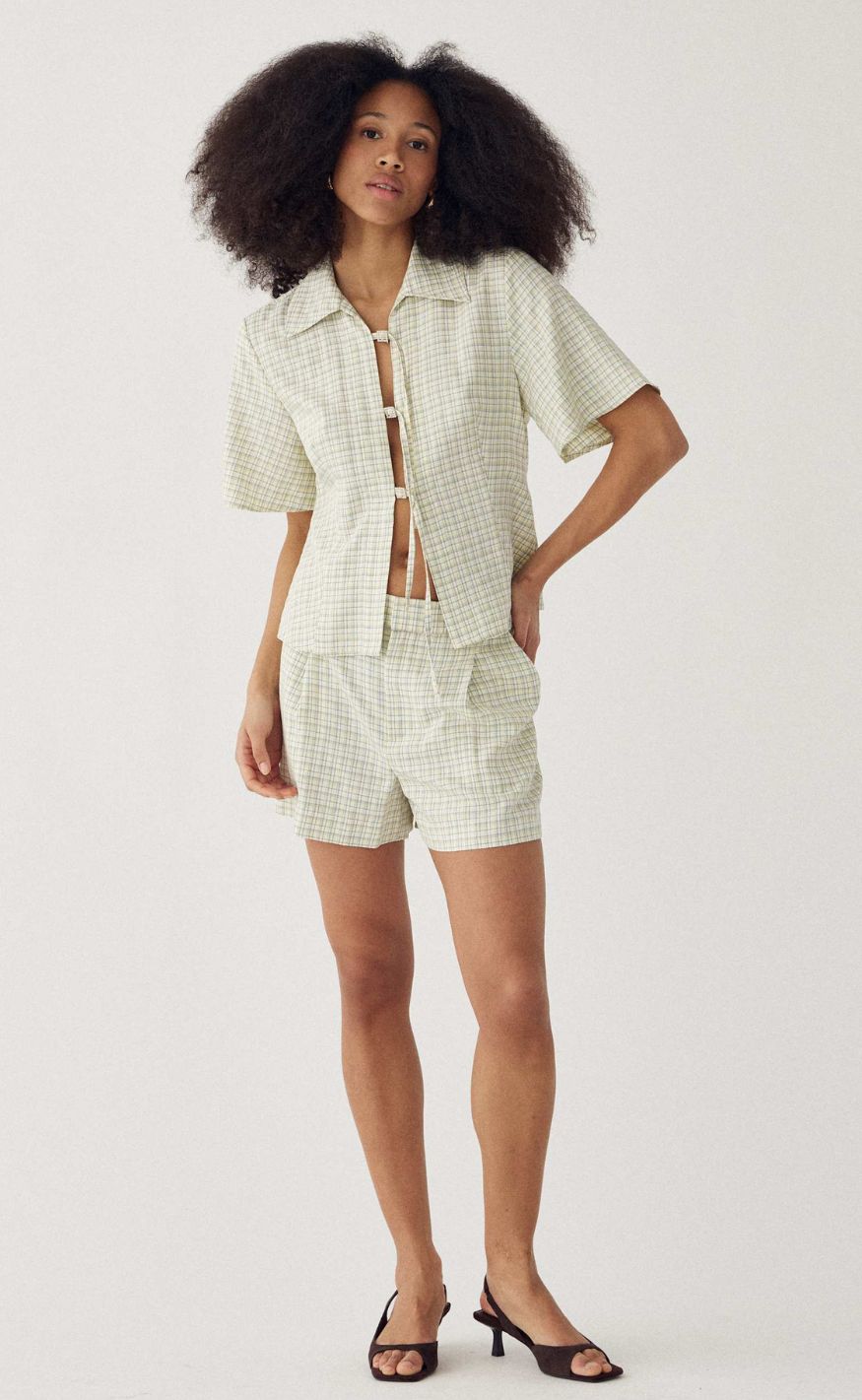 Noella Bluse - Miko - Denny Yellow Check