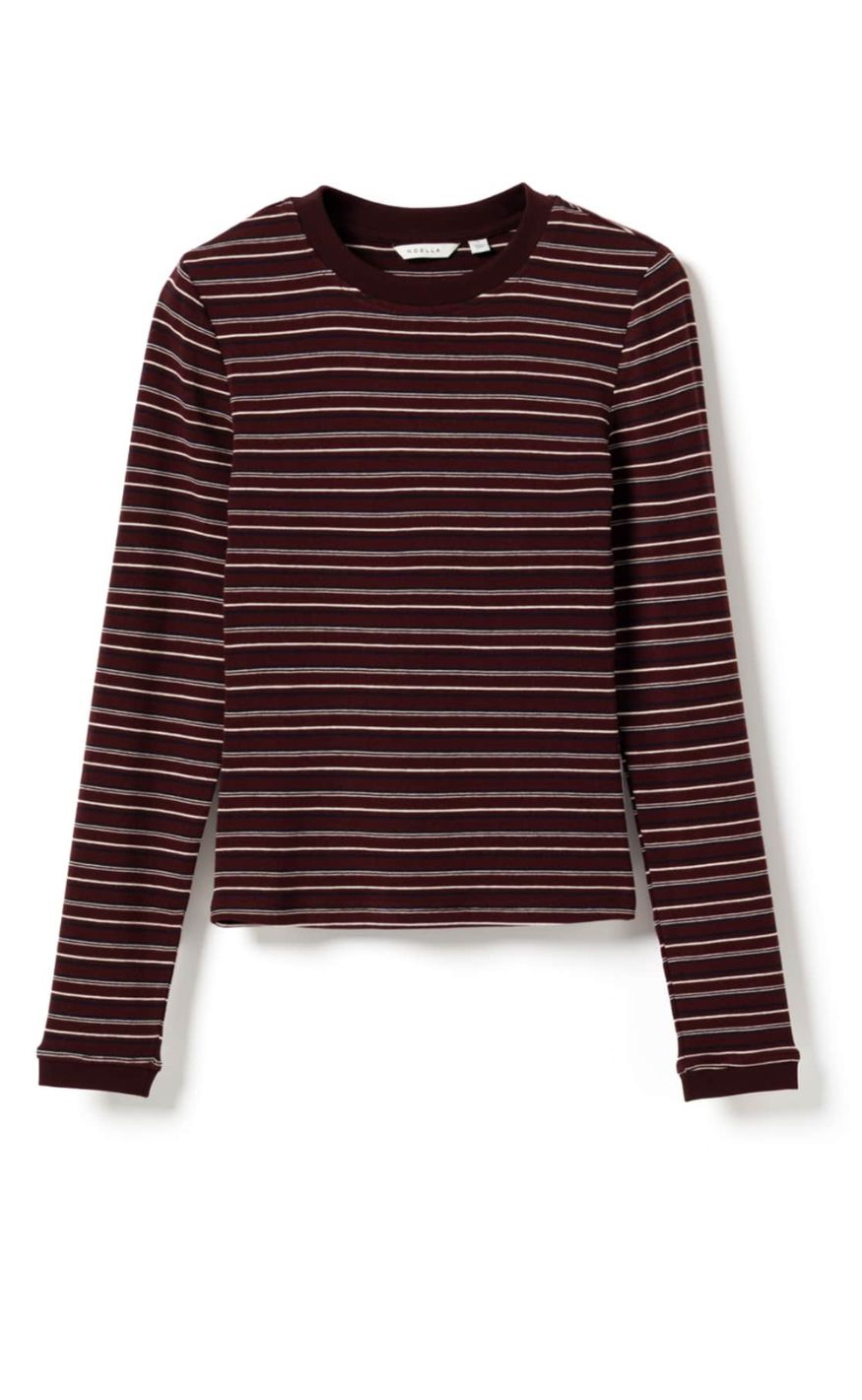 Noella Bluse - Mykel - Dizzy Burgundy Stripe