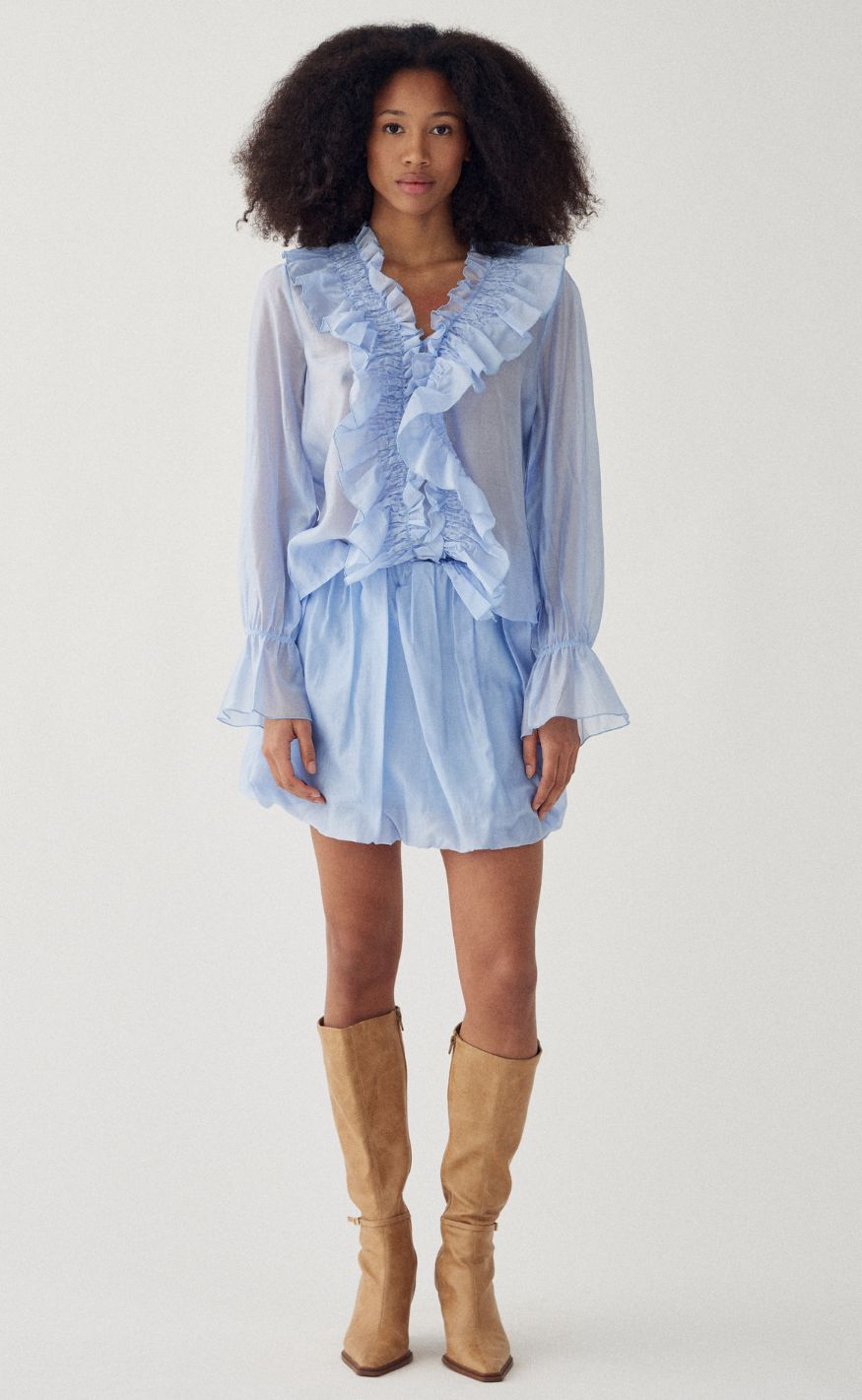 Noella Bluse - Myrtia - Air Blue