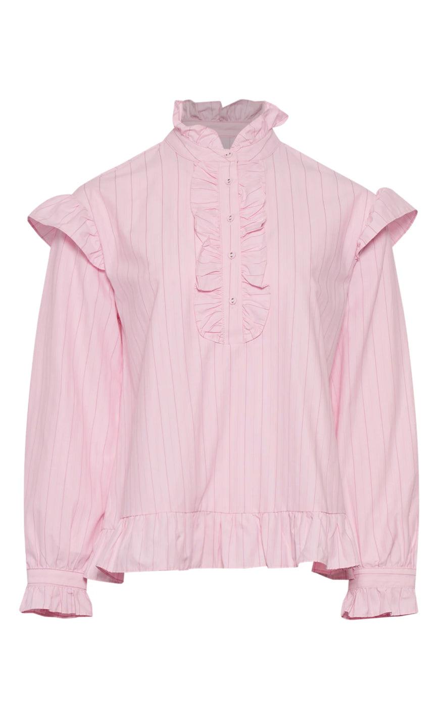 Noella Bluse - Sally - Light Pink Stripe