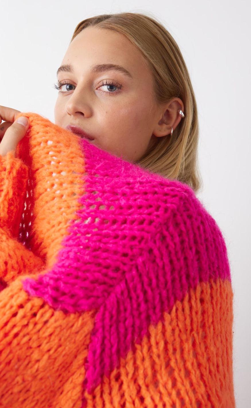 Noella Cardigan - Fora - Orabel Pink Stripe