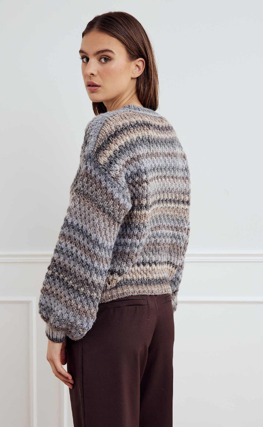 Noella Cardigan - Kae - Light Grey Mix