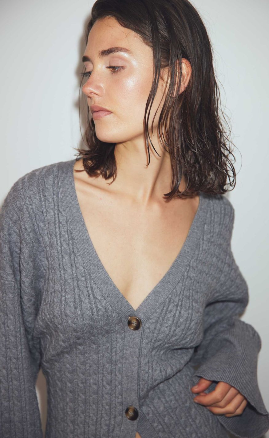 Noella Cardigan - Lenyx - Medium Grey Mel.