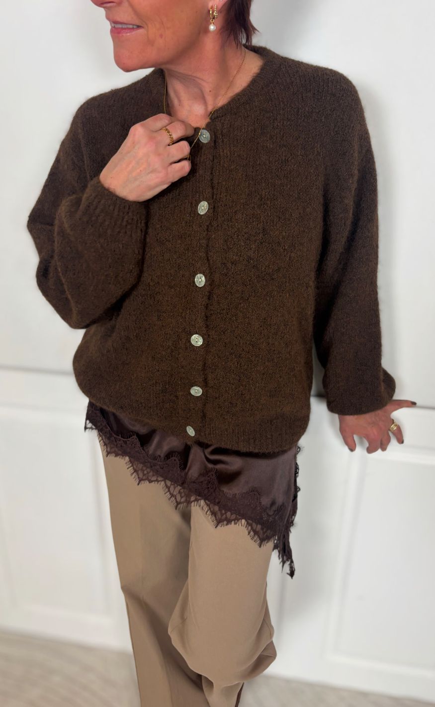 Noella Cardigan - Mata - Chocolate