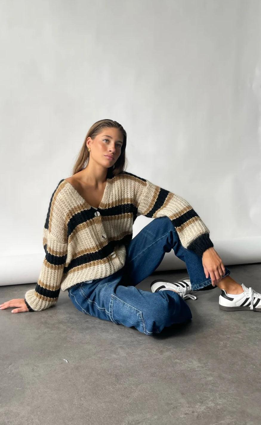 Noella Cardigan - Pacific - Camel Mix